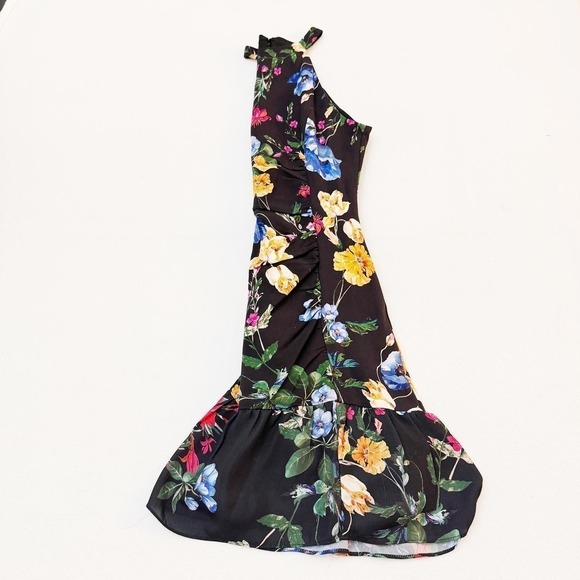 Parker Bella Floral Print Flounce Skirted Mini Dress Size 0 - Picture 6 of 7